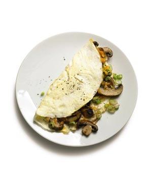 Mushroom and egg white omelet