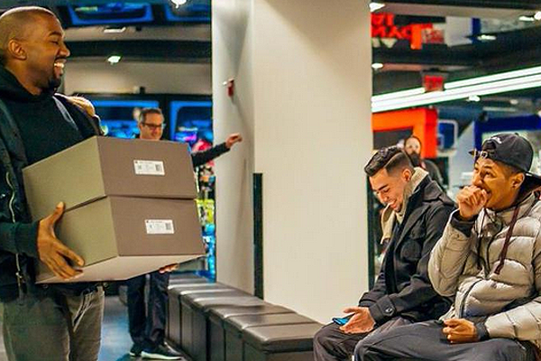 Happy sneaker shoppers receive great customer service for their sneakers 