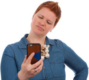 Don't be like this woman! Set the phone aside to reduce stress. 