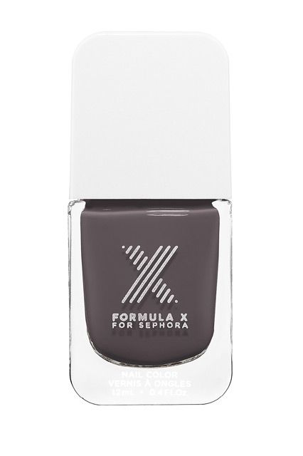Charcoal gray nail polish