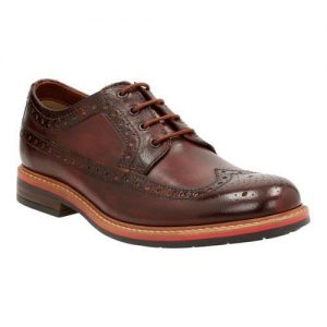 Brown leather shoe