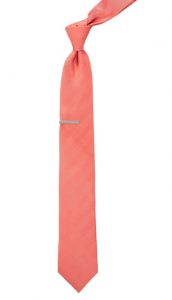 Coral skinny tie