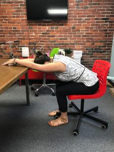 seated chair office yoga