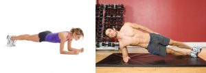 body weight exercises side planks planks