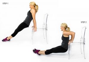 body weight exercises chair dips